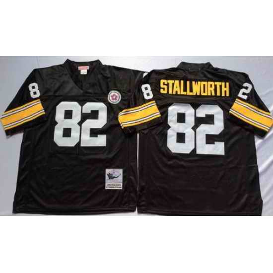 Mitchell And Ness Steelers #82 82 John Stallworth Black Throwback Stitched NFL Jersey